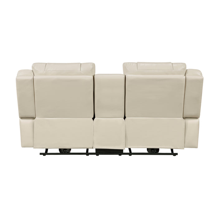 Huron - Power Double Reclining Love Seat with Center Console, Wireless Speakers, LED and Charging Ports
