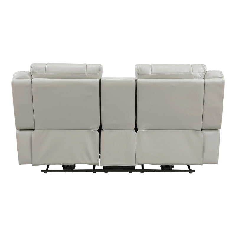 Huron - Power Double Reclining Love Seat with Center Console, Wireless Speakers, LED and Charging Ports