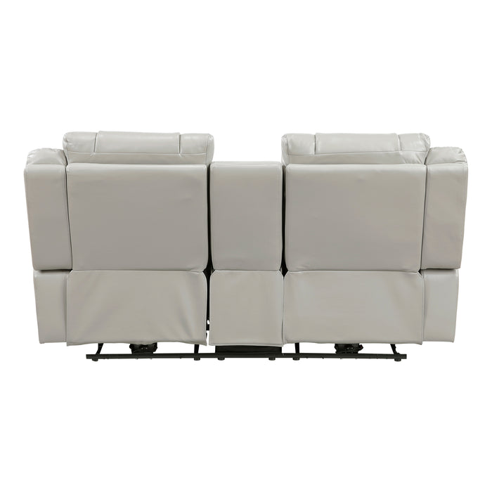 Huron - Power Double Reclining Love Seat with Center Console, Wireless Speakers, LED and Charging Ports