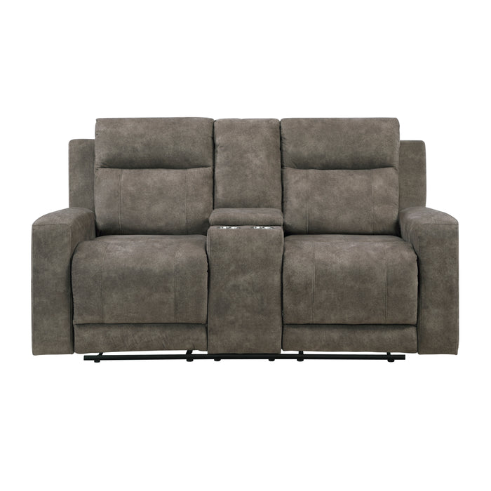Muncie - Double Reclining Love Seat with Center Console