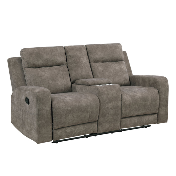 Muncie - Double Reclining Love Seat with Center Console