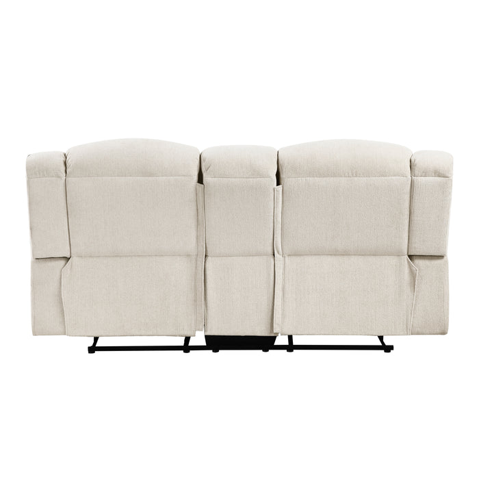 Nutmeg - Double Reclining Love Seat with Center Console