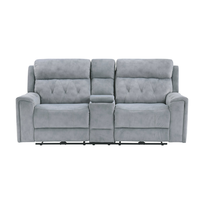 Celeste - Power Double Reclining Love Seat with Center Console, Power Headrests, Hidden Arms Cup Holders, Charging Ports and Wireless Charger
