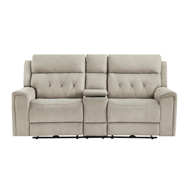 Celeste - Power Double Reclining Love Seat with Center Console, Power Headrests, Hidden Arms Cup Holders, Charging Ports and Wireless Charger
