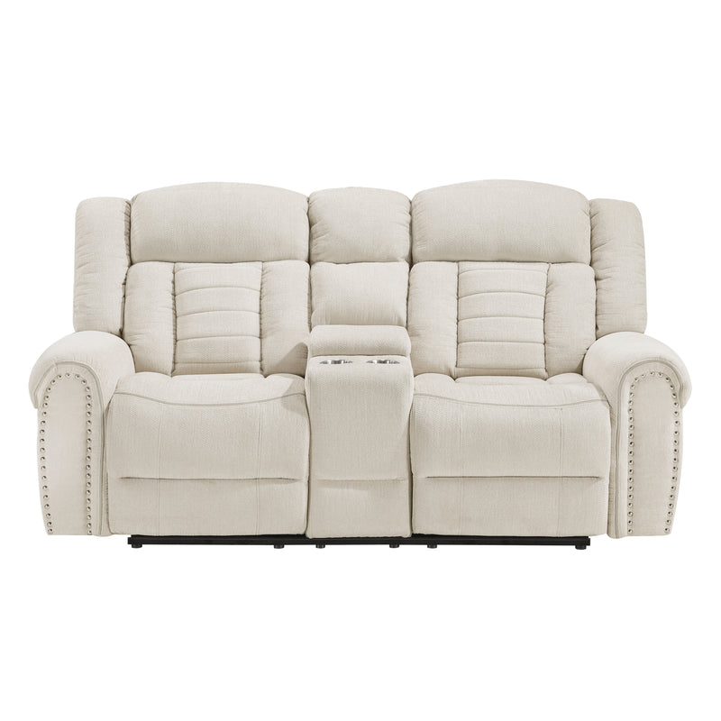 Nutmeg - Double Reclining Love Seat with Center Console