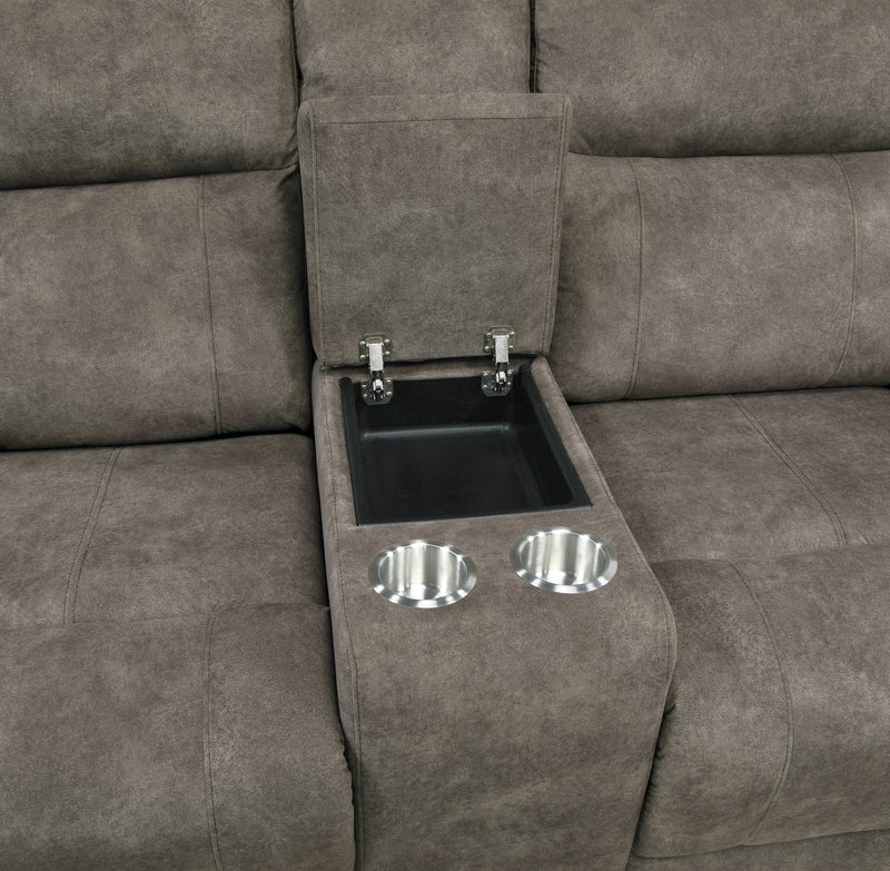Muncie - Double Reclining Love Seat with Center Console