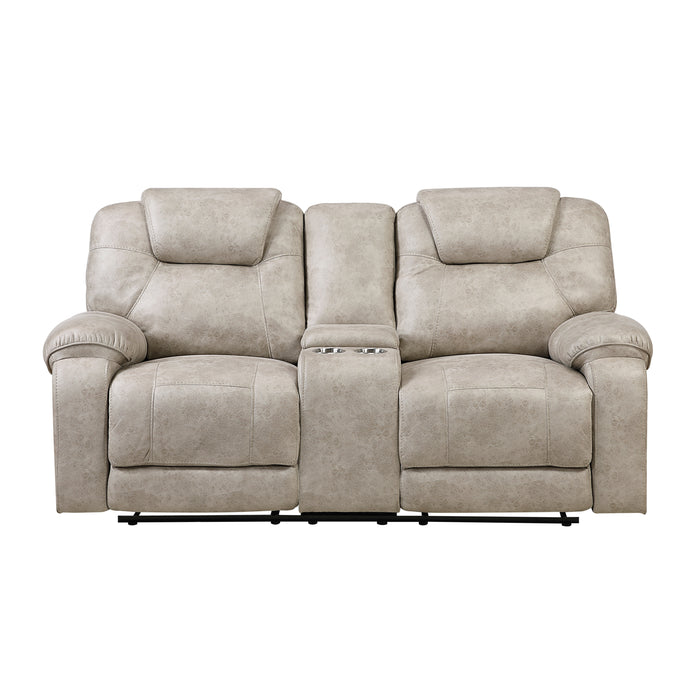 Gainesville - Double Reclining Love Seat with Center Console