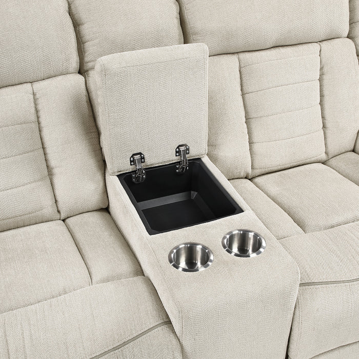 Nutmeg - Double Reclining Love Seat with Center Console