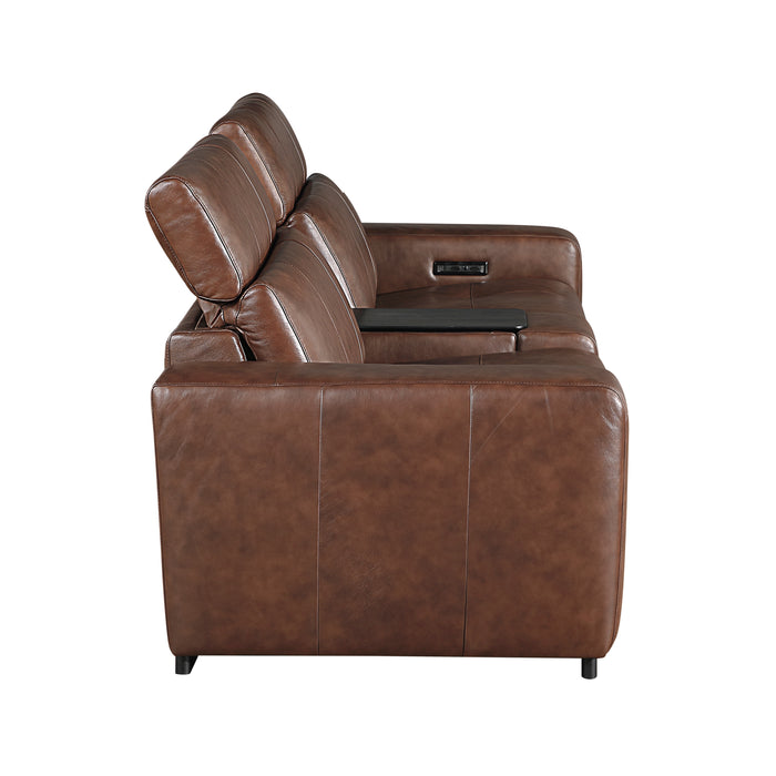 Sutton - (3)Power Double Reclining Love Seat with Center Console, Power Headrest and Charging Ports