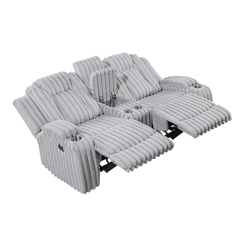 Phyllis - Double Reclining Love Seat with Center Console and Cup Holders