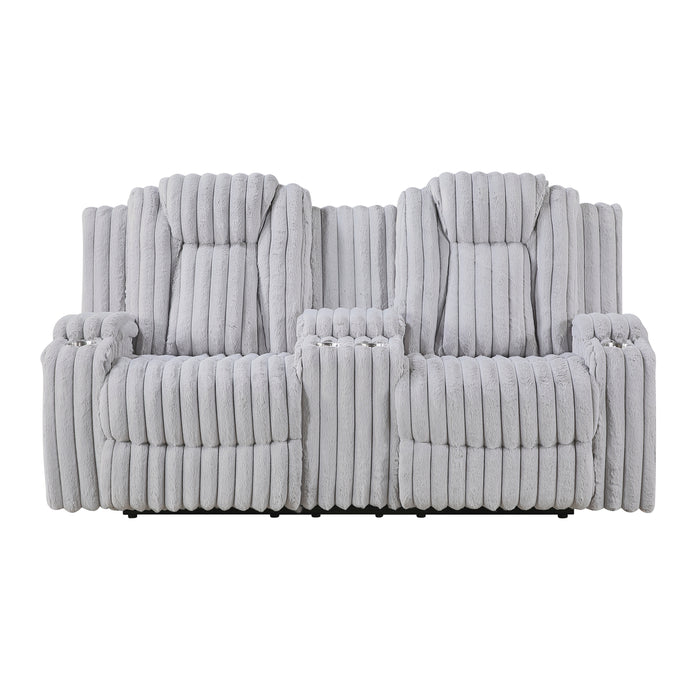 Phyllis - Double Reclining Love Seat with Center Console and Cup Holders
