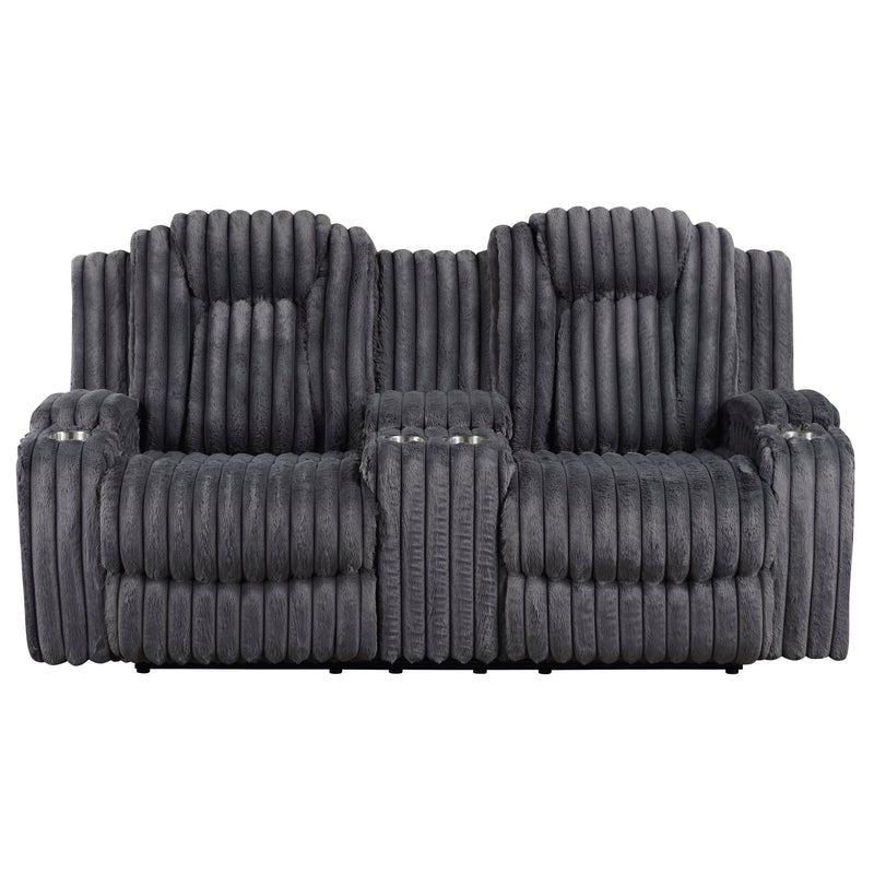 Phyllis - Double Reclining Love Seat with Center Console and Cup Holders