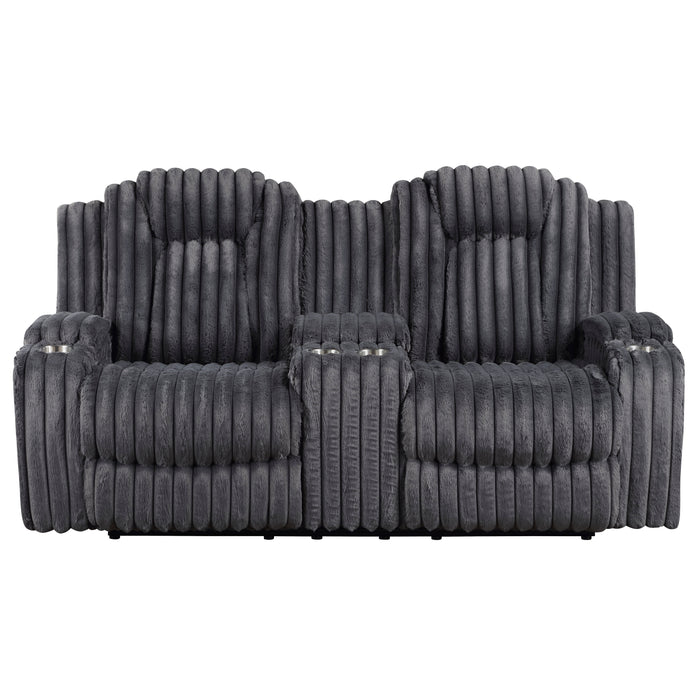 Phyllis - Double Reclining Love Seat with Center Console and Cup Holders