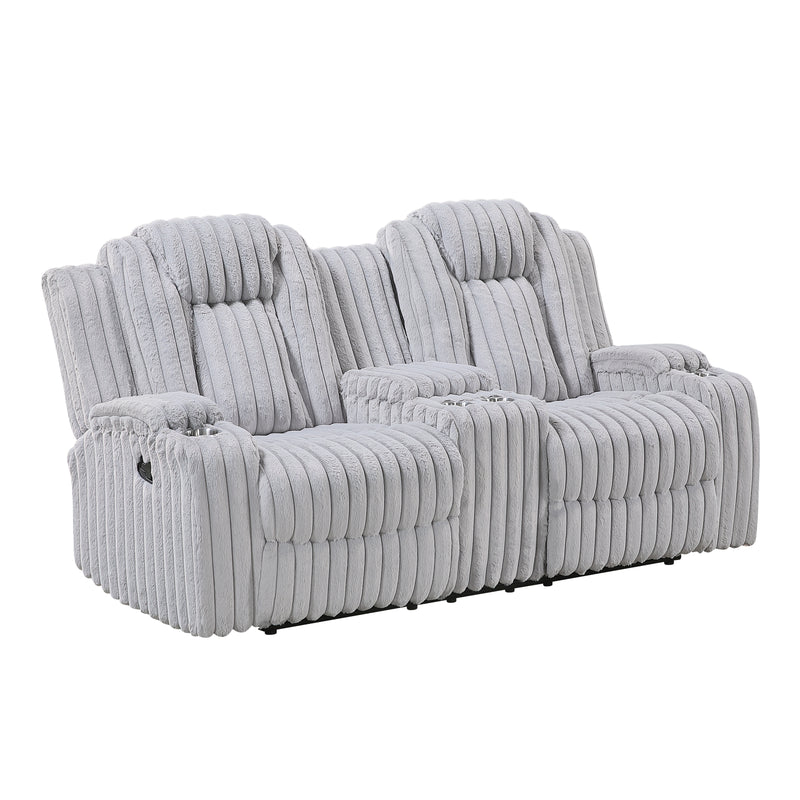 Phyllis - Double Reclining Love Seat with Center Console and Cup Holders