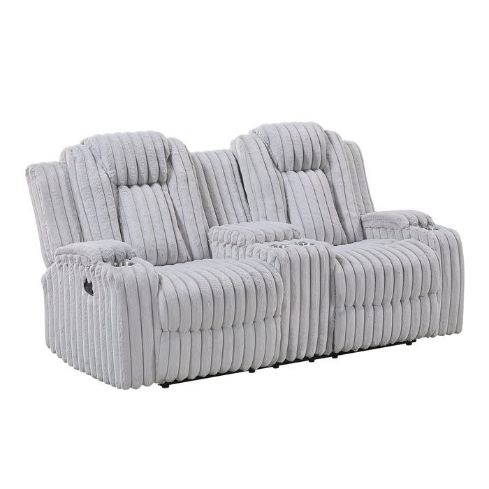 Phyllis - Double Reclining Love Seat with Center Console and Cup Holders