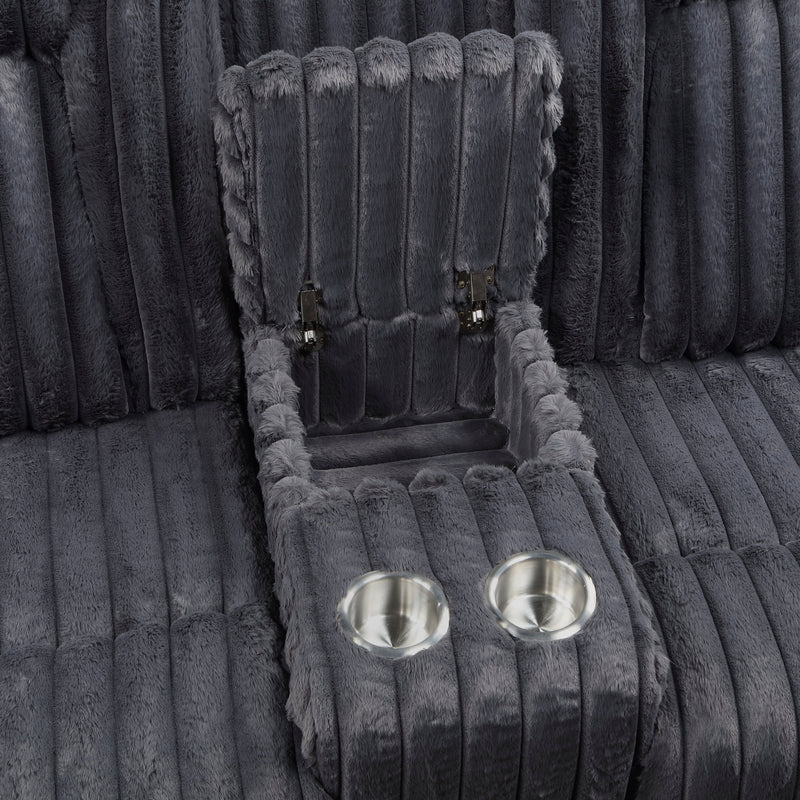 Phyllis - Double Reclining Love Seat with Center Console and Cup Holders