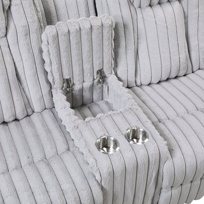 Phyllis - Double Reclining Love Seat with Center Console and Cup Holders