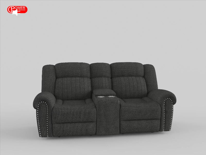 Brennen - Power Double Reclining Love Seat with Center Console