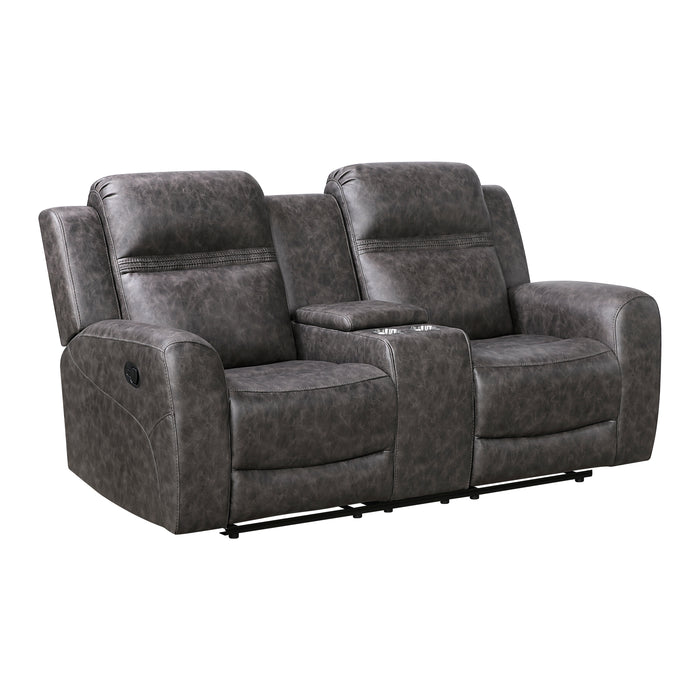 Hearth - Double Reclining Love Seat with Center Console