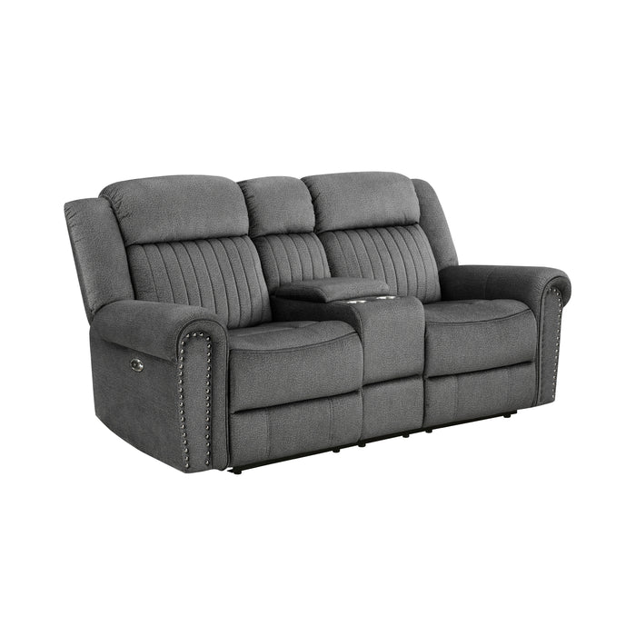 Brennen - Power Double Reclining Love Seat with Center Console