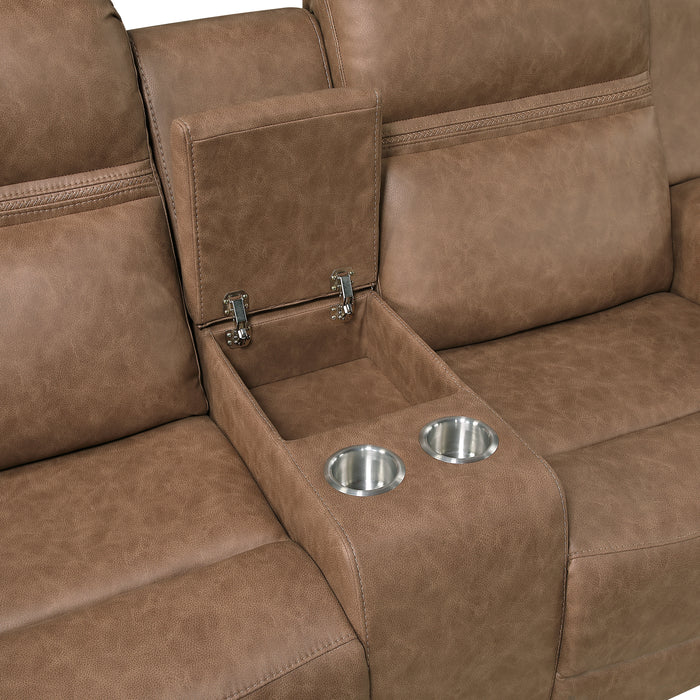 Hearth - Double Reclining Love Seat with Center Console