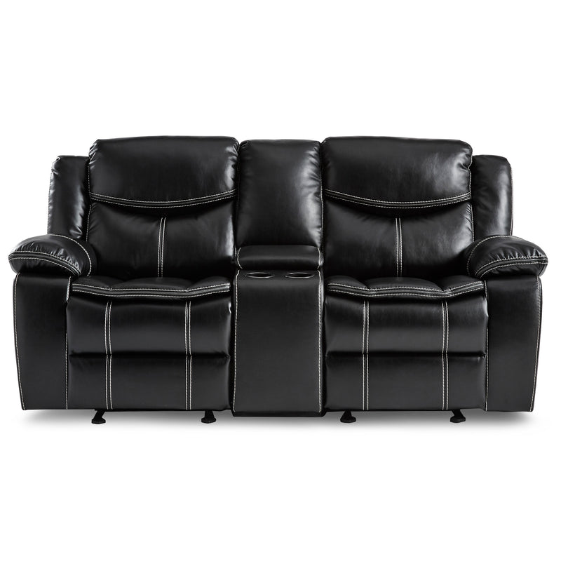 Bastrop - Double Glider Reclining Love Seat with Center Console