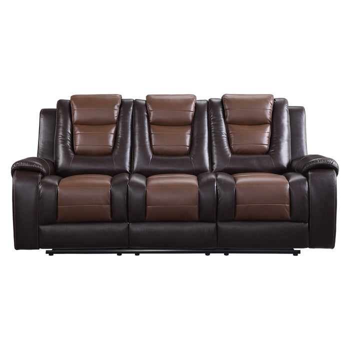 Briscoe - Double Reclining Sofa with Center Drop-Down Cup Holders