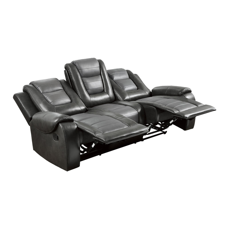 Briscoe - Double Reclining Sofa with Center Drop-Down Cup Holders