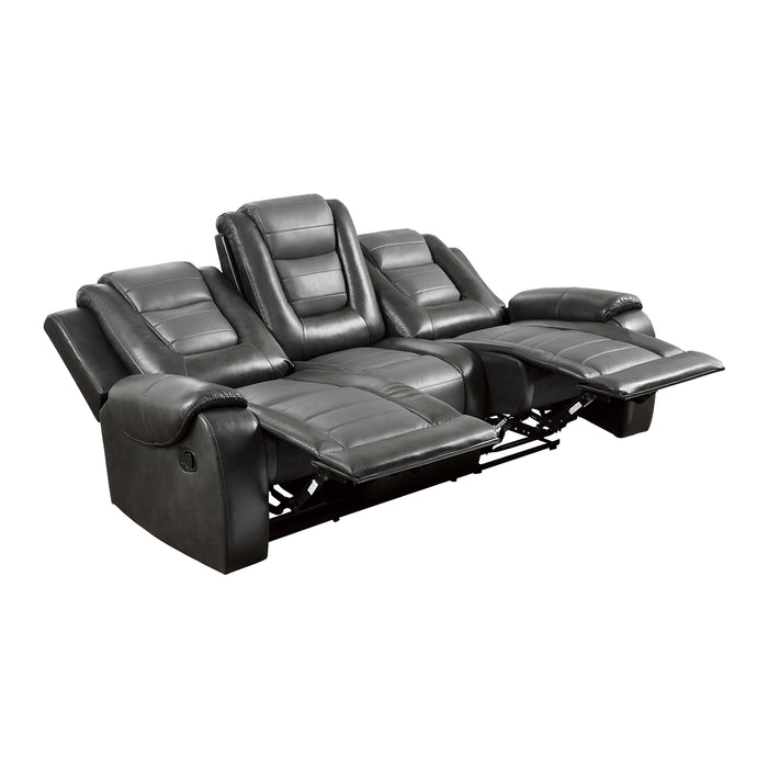 Briscoe - Double Reclining Sofa with Center Drop-Down Cup Holders