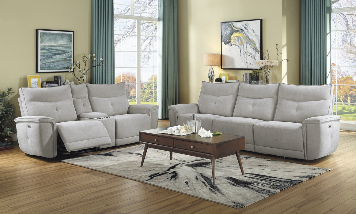 Tesoro - (3)Power Double Reclining Sofa with Power Headrests and USB Ports