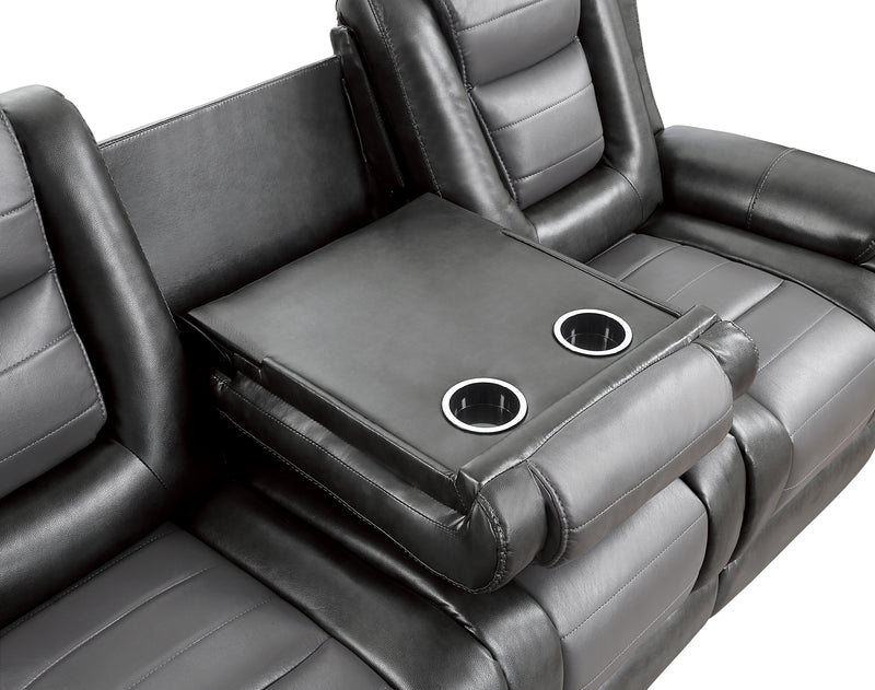 Briscoe - Double Reclining Sofa with Center Drop-Down Cup Holders