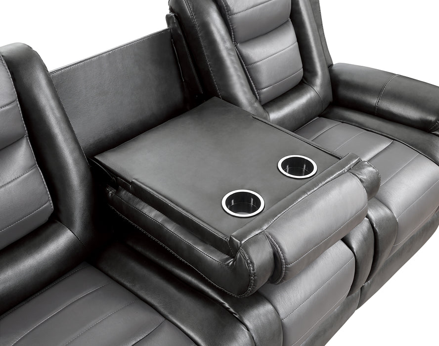 Briscoe - Double Reclining Sofa with Center Drop-Down Cup Holders