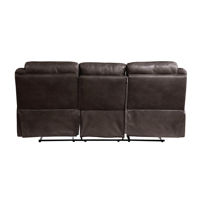 Aram - Double Reclining Sofa with Center Drop-Down Cup Holders, Receptacles, Hidden Drawer and USB Ports