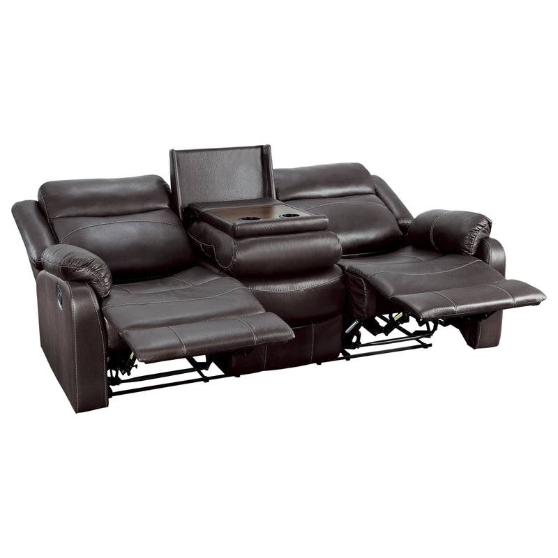 Yerba - Double Lay Flat Reclining Sofa with Center Drop-Down Cup Holders