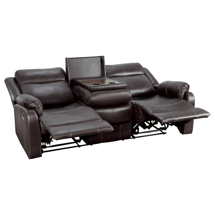 Yerba - Double Lay Flat Reclining Sofa with Center Drop-Down Cup Holders