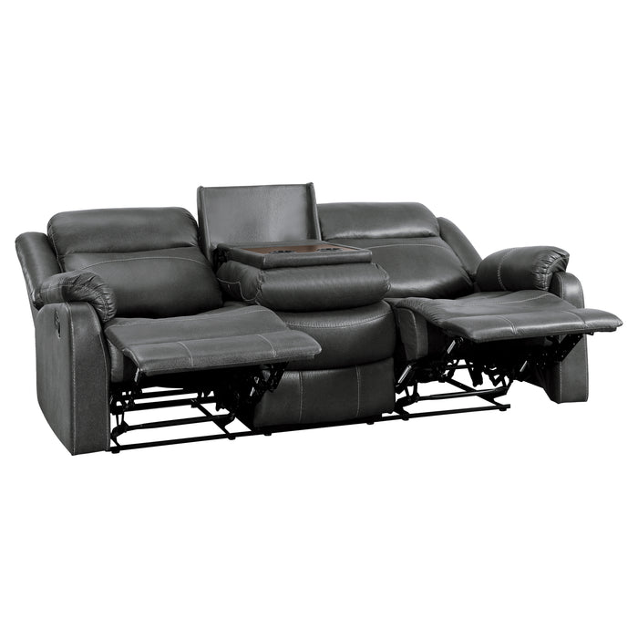 Yerba - Double Lay Flat Reclining Sofa with Center Drop-Down Cup Holders