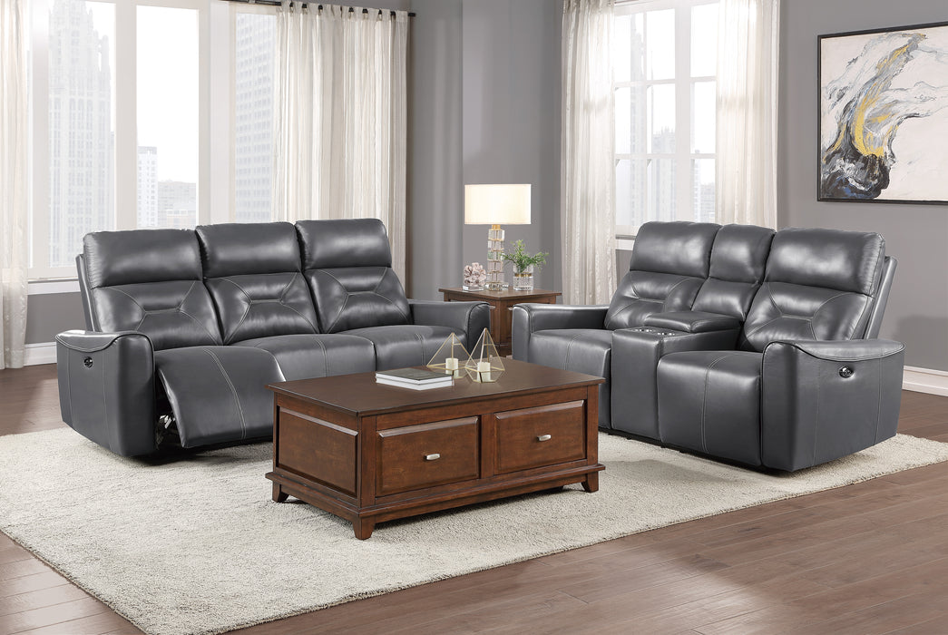 Burwell - Power Double Reclining Sofa with USB Ports