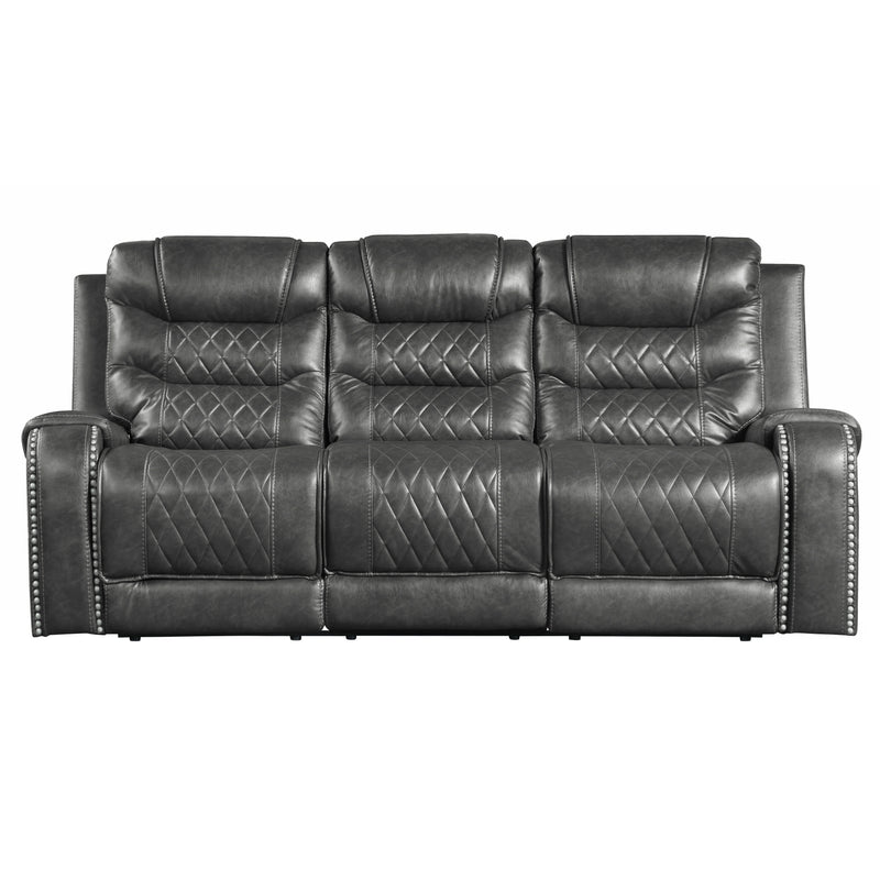 Putnam - Double Reclining Sofa with Center Drop-Down Cup Holders, Receptacles and USB Ports