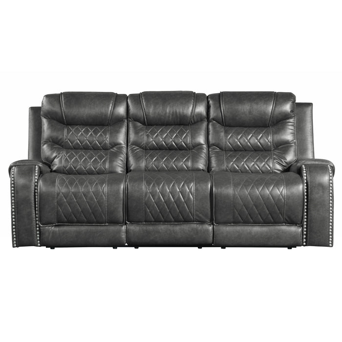 Putnam - Double Reclining Sofa with Center Drop-Down Cup Holders, Receptacles and USB Ports
