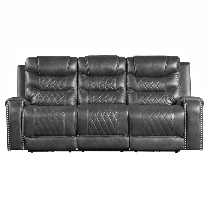 Putnam - Power Double Reclining Sofa with Center Drop-Down Cup Holders, Receptacles and USB Ports