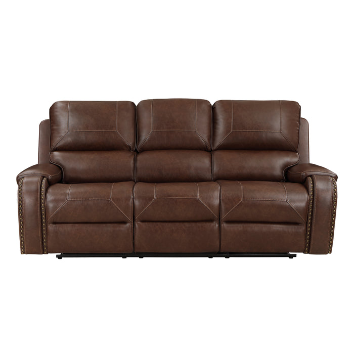 Newnan - Double Reclining Sofa with Center Drop-Down Cup Holders, Receptacles and USB Ports