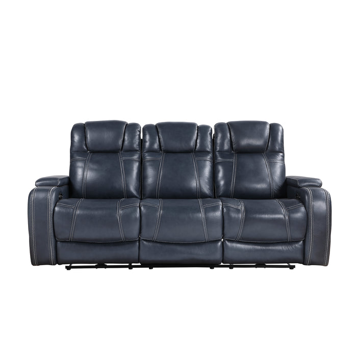 Keziah - Power Double Reclining Sofa with Power Headrests and Storage Arms
