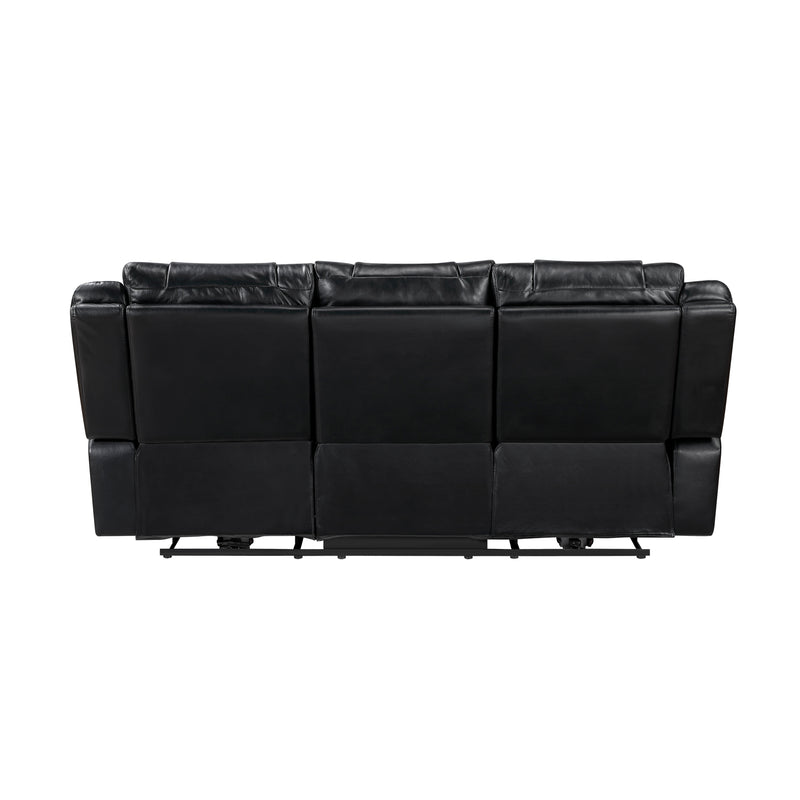Huron - Power Double Reclining Sofa with Center Drop-Down Cup Holders, Wireless Charger, Magazine Bag, LED and Charging Ports