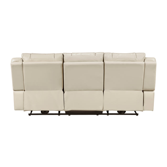 Huron - Power Double Reclining Sofa with Center Drop-Down Cup Holders, Wireless Charger, Magazine Bag, LED and Charging Ports