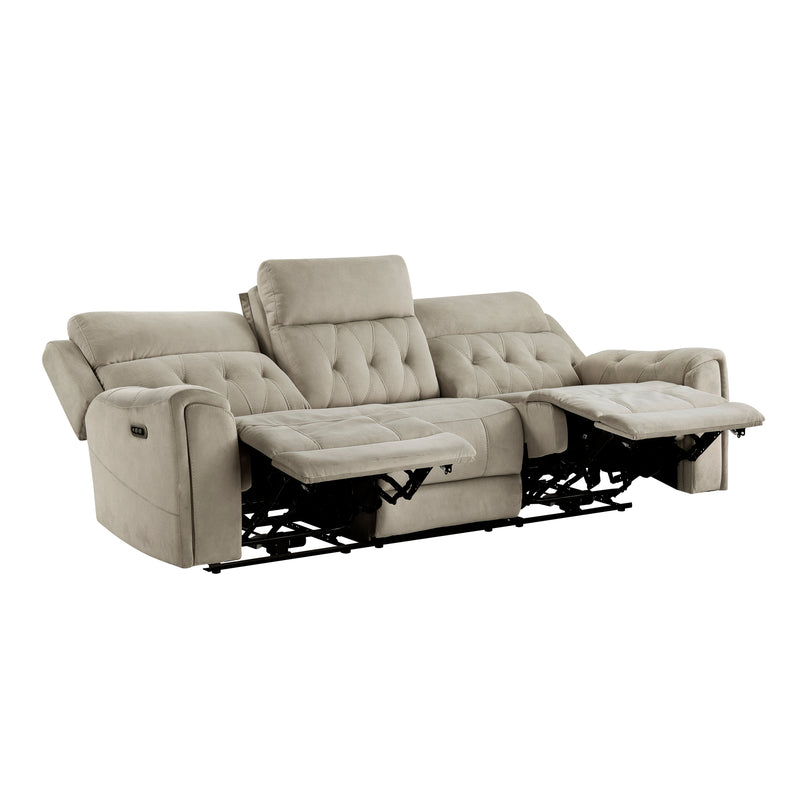 Celeste - Power Double Reclining Sofa with Power Headrests, Hidden Arms Cup Holders and Charging Ports