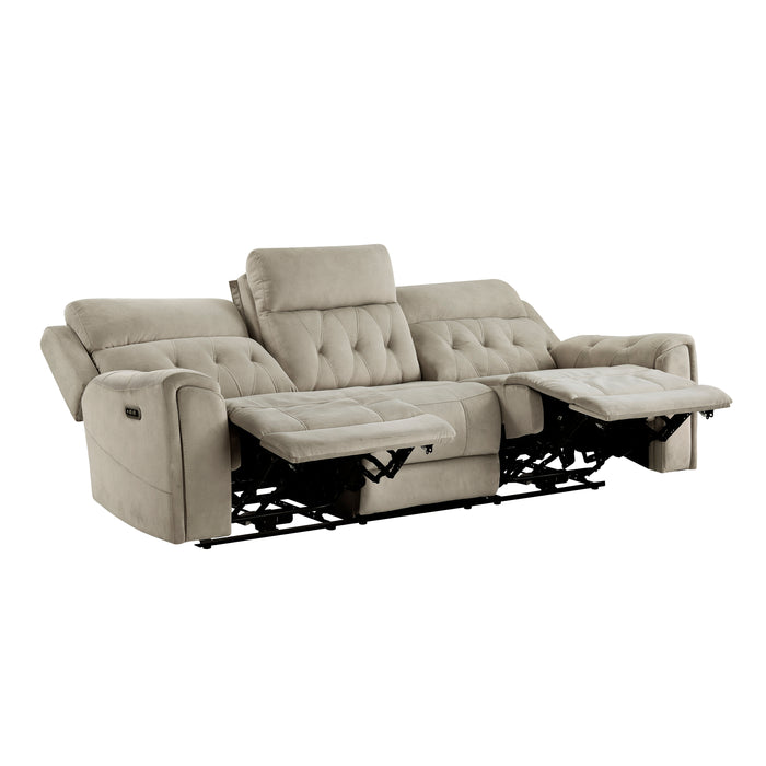 Celeste - Power Double Reclining Sofa with Power Headrests, Hidden Arms Cup Holders and Charging Ports