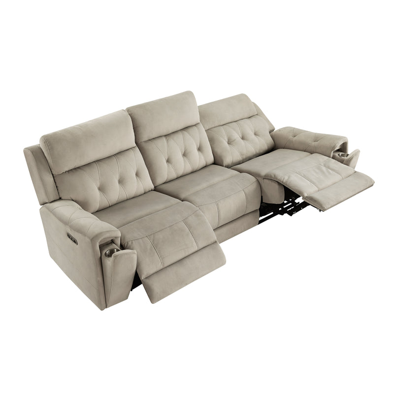 Celeste - Power Double Reclining Sofa with Power Headrests, Hidden Arms Cup Holders and Charging Ports