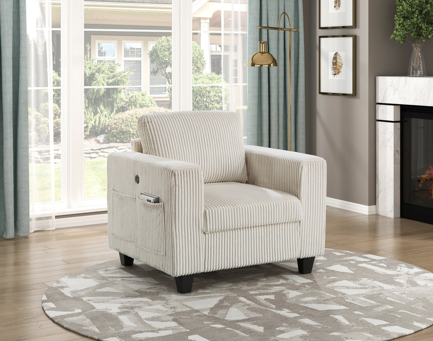 Walterboro - Chair with Storage Pouches and Charging Ports