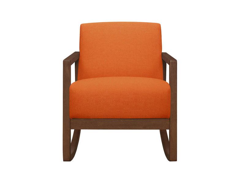 - Rocker Accent Chair, Orange, Carton 7CM-1168