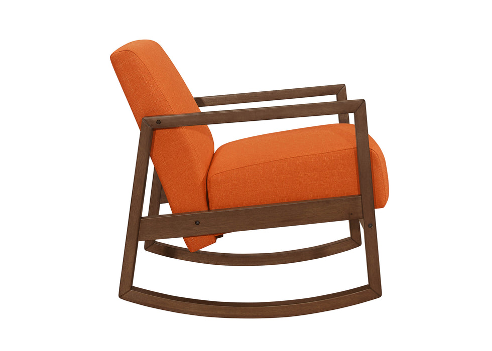 - Rocker Accent Chair, Orange, Carton 7CM-1168